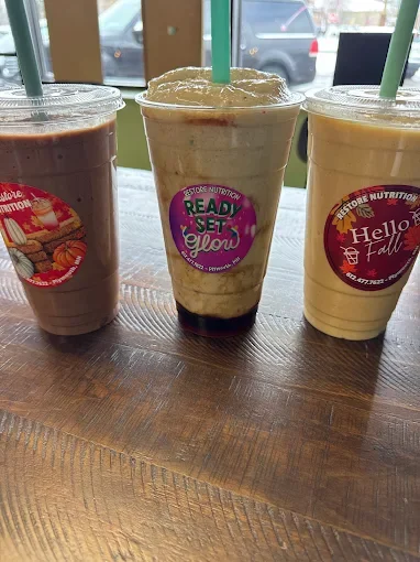 Meal-replacement shake blended to order at the Plymouth nutrition club