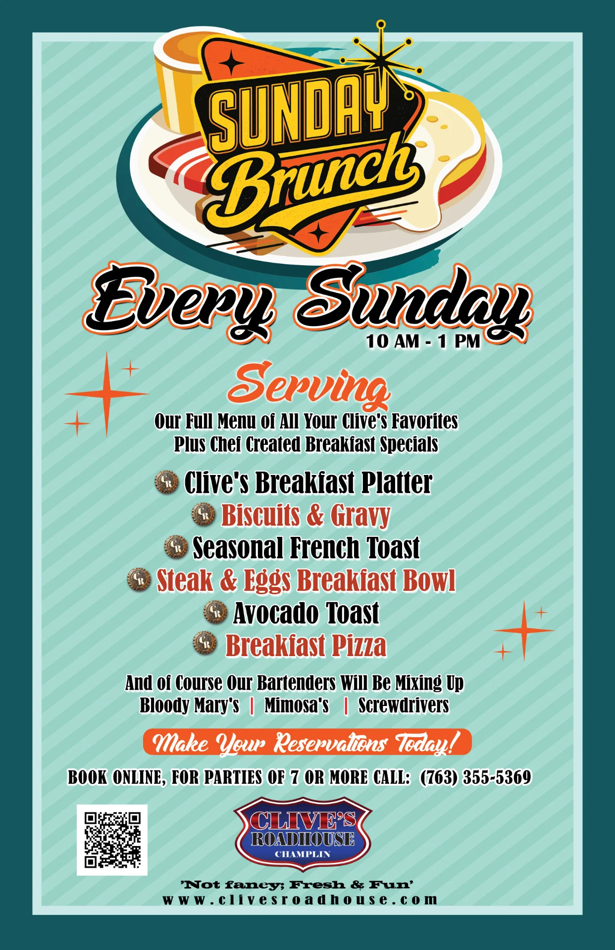 CRH Sunday Brunch Poster 2026