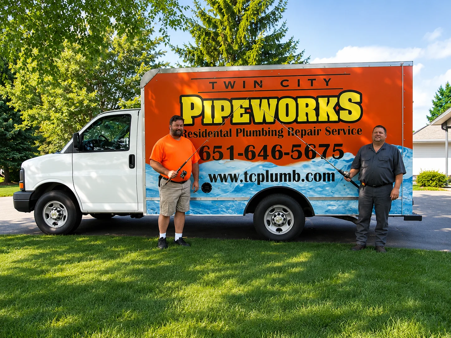 Twin City Pipeworks team and service truck