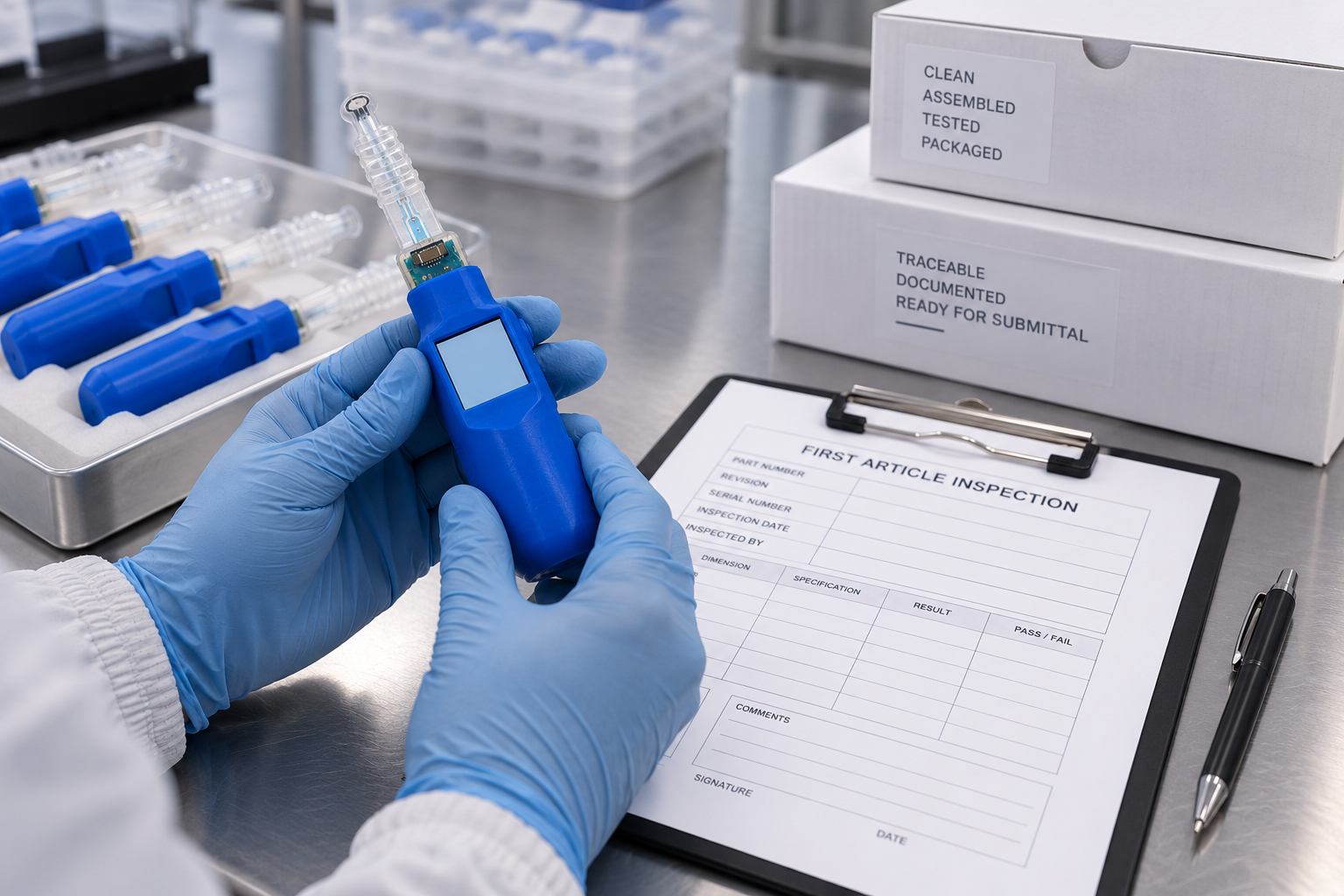 First article inspection and quality documentation