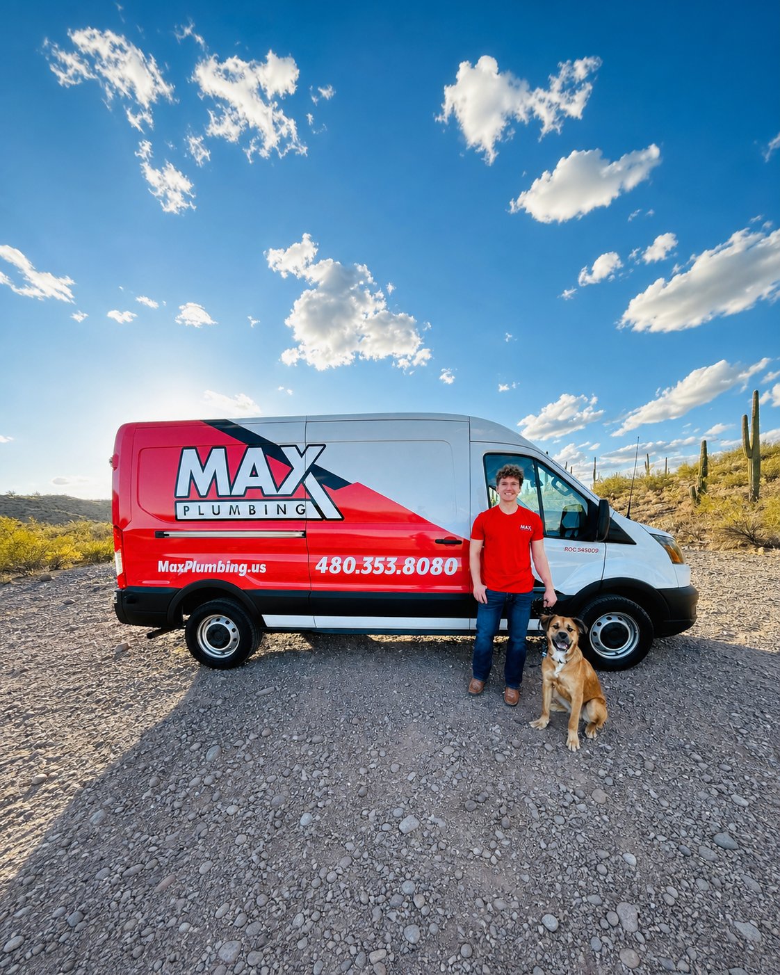 The Max Plumbing team ready to get the job done.