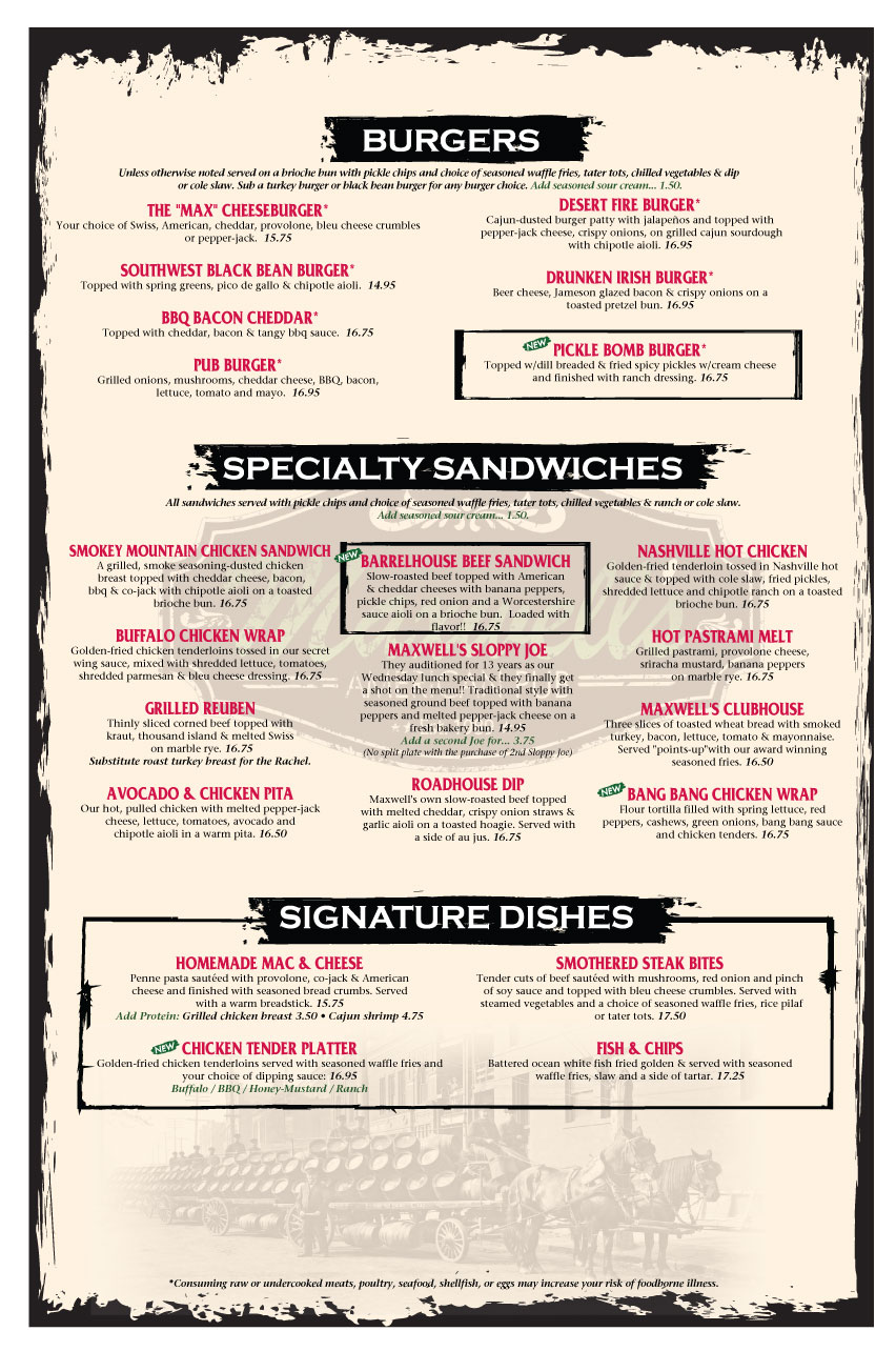 Maxwell's main menu, page 2