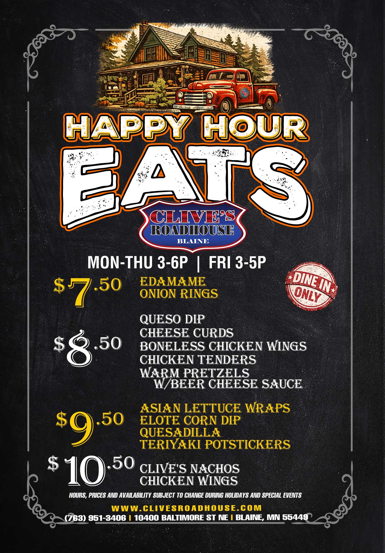 Blaine Happy Hour Eats
