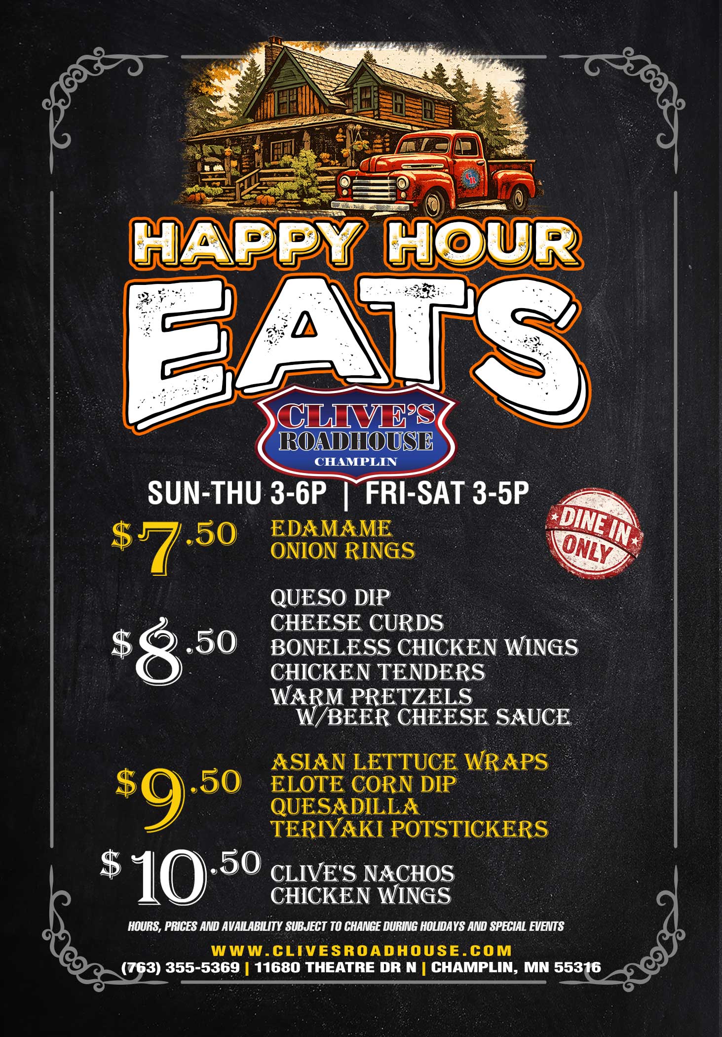 Champlin Happy Hour Eats