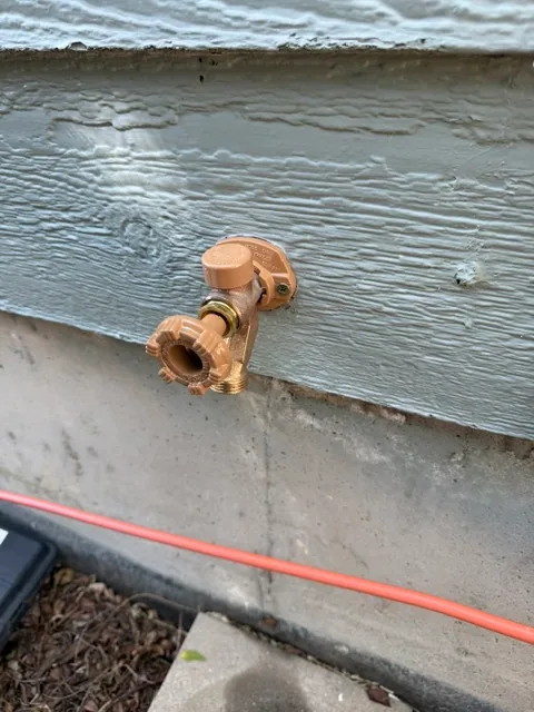 New outside hose bib installed