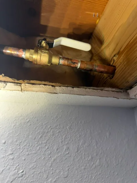 Isolation valve installed for outside hose bib