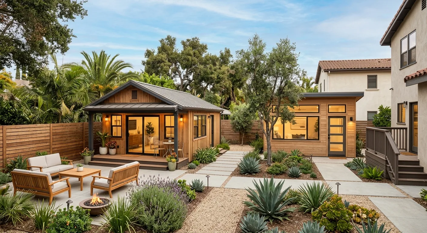 Converted garage interior framed and insulated as a new bedroom in a South Bay single-family home