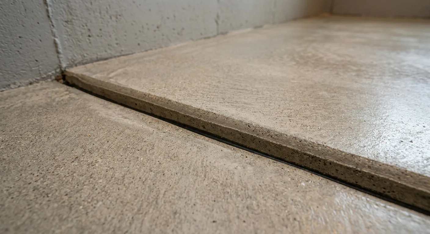 Level concrete slab section re-poured on a compacted base in the northwest metro