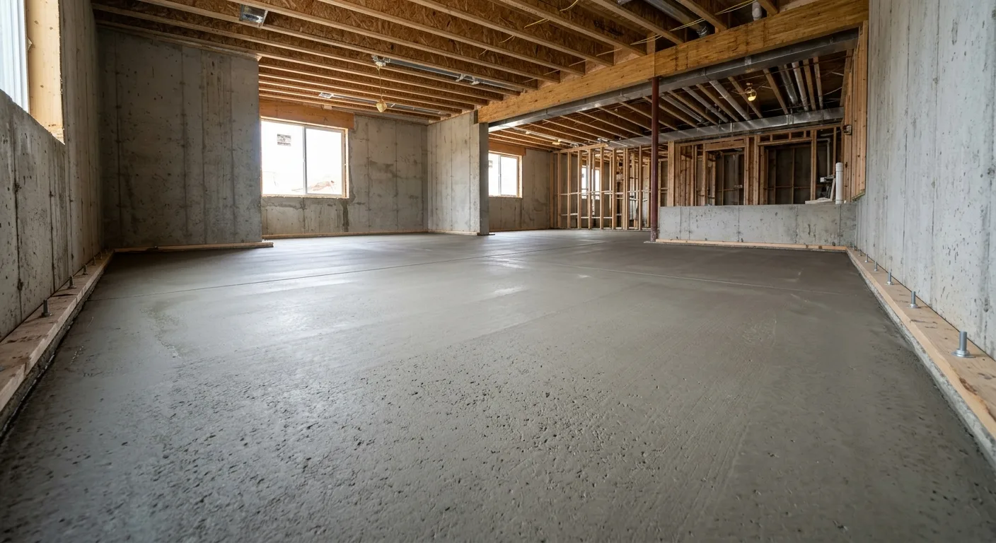 Basement Slabs Poured Flat, Solid, and Built to Last