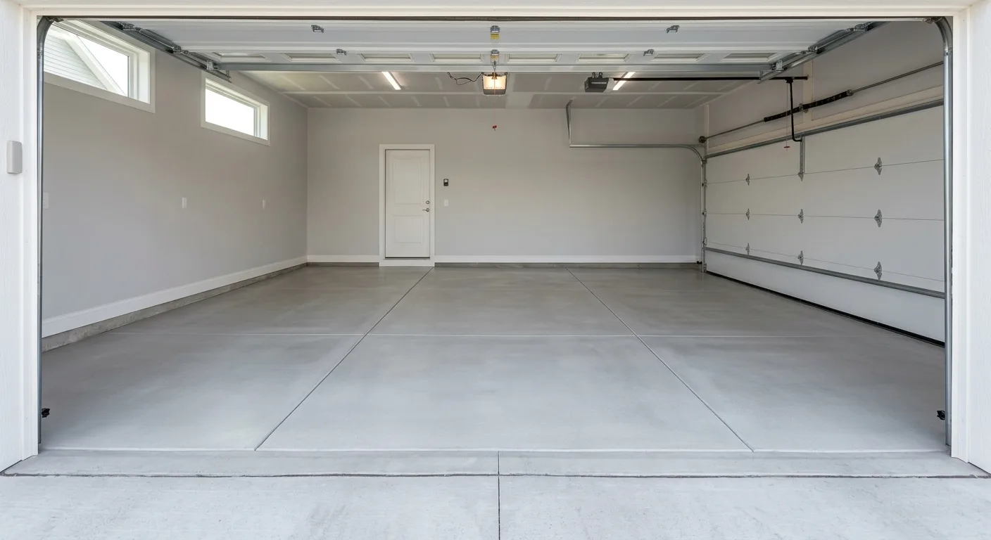 Concrete slab crack repair on a Maple Grove, MN garage floor