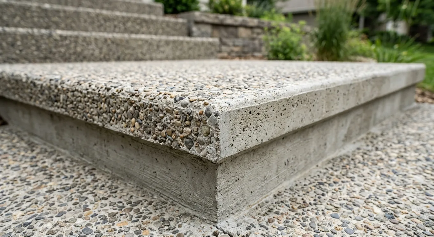 Cracked concrete front steps in the Twin Cities showing freeze-thaw damage