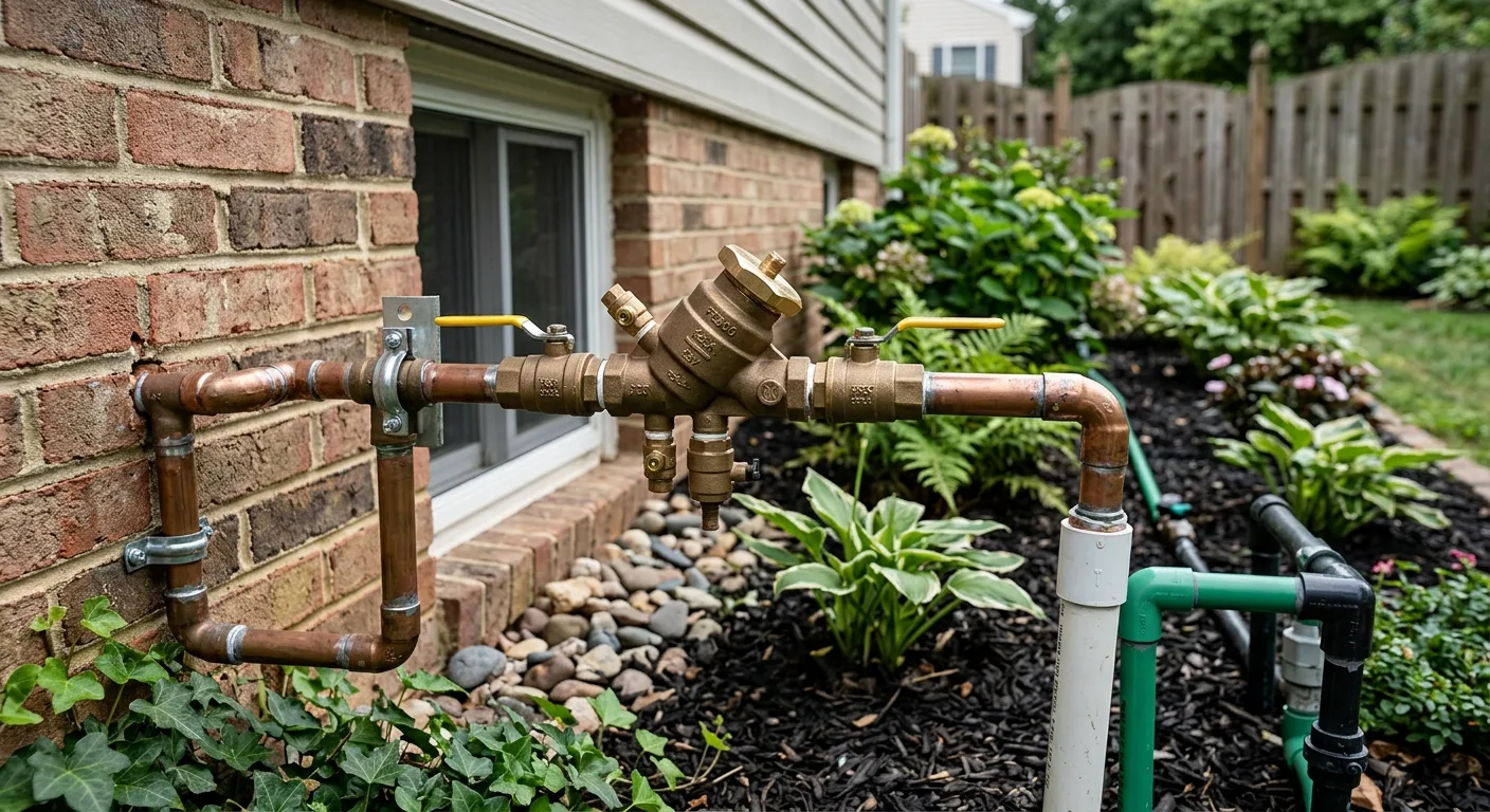 Backflow testing detail in a Maryland home