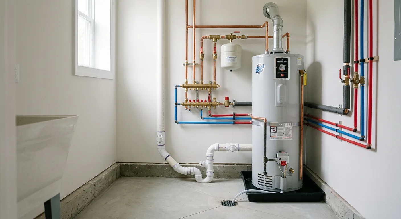 Residential plumbing work at a home in Bethesda, Maryland