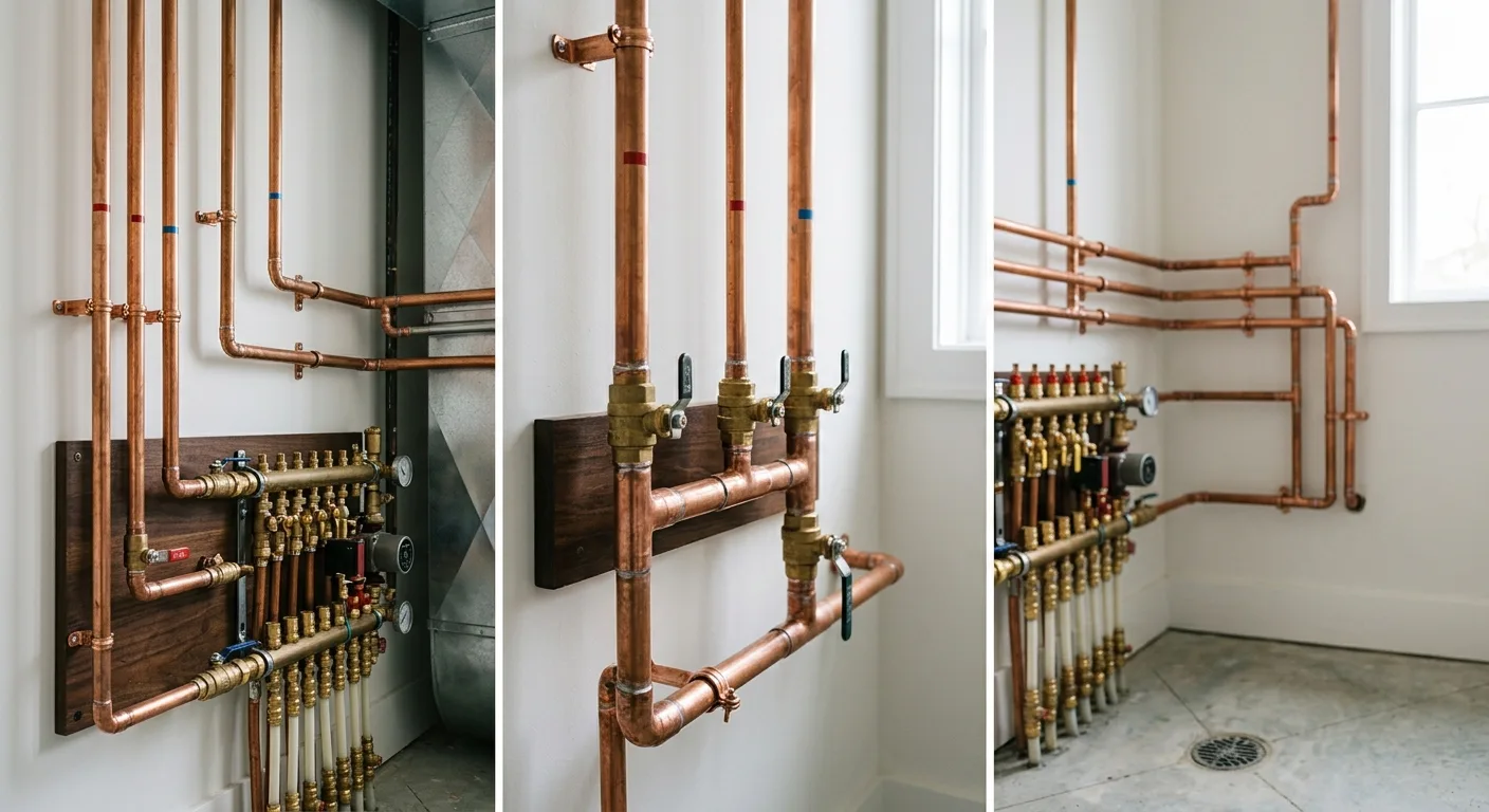 Finished plumbing detail in a Bethesda, Maryland home