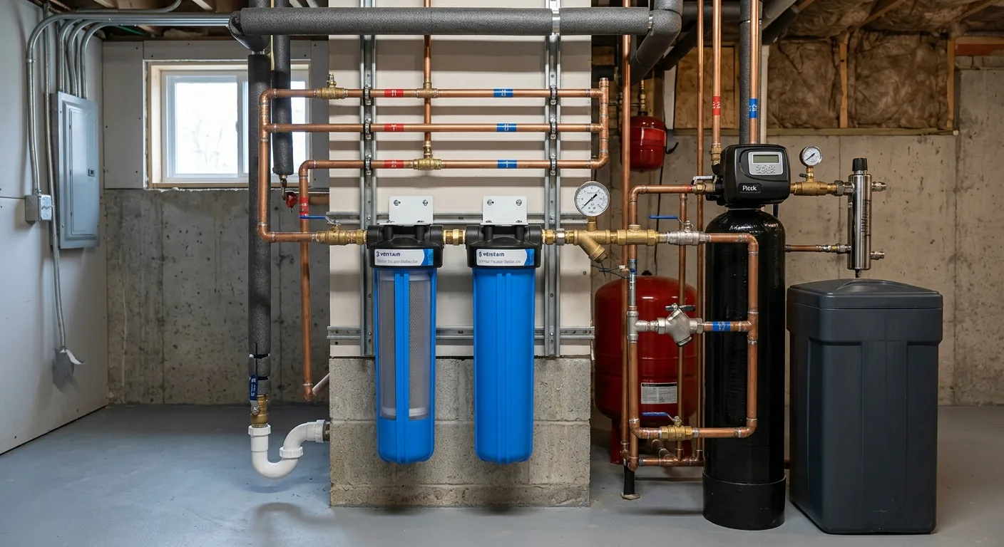 Residential plumbing work at a home in Damascus, Maryland