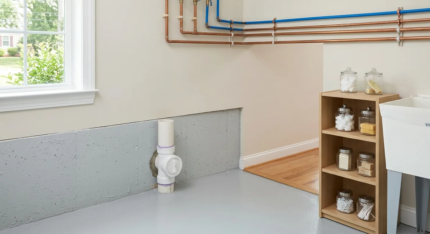 Drain cleaning detail in a Maryland home