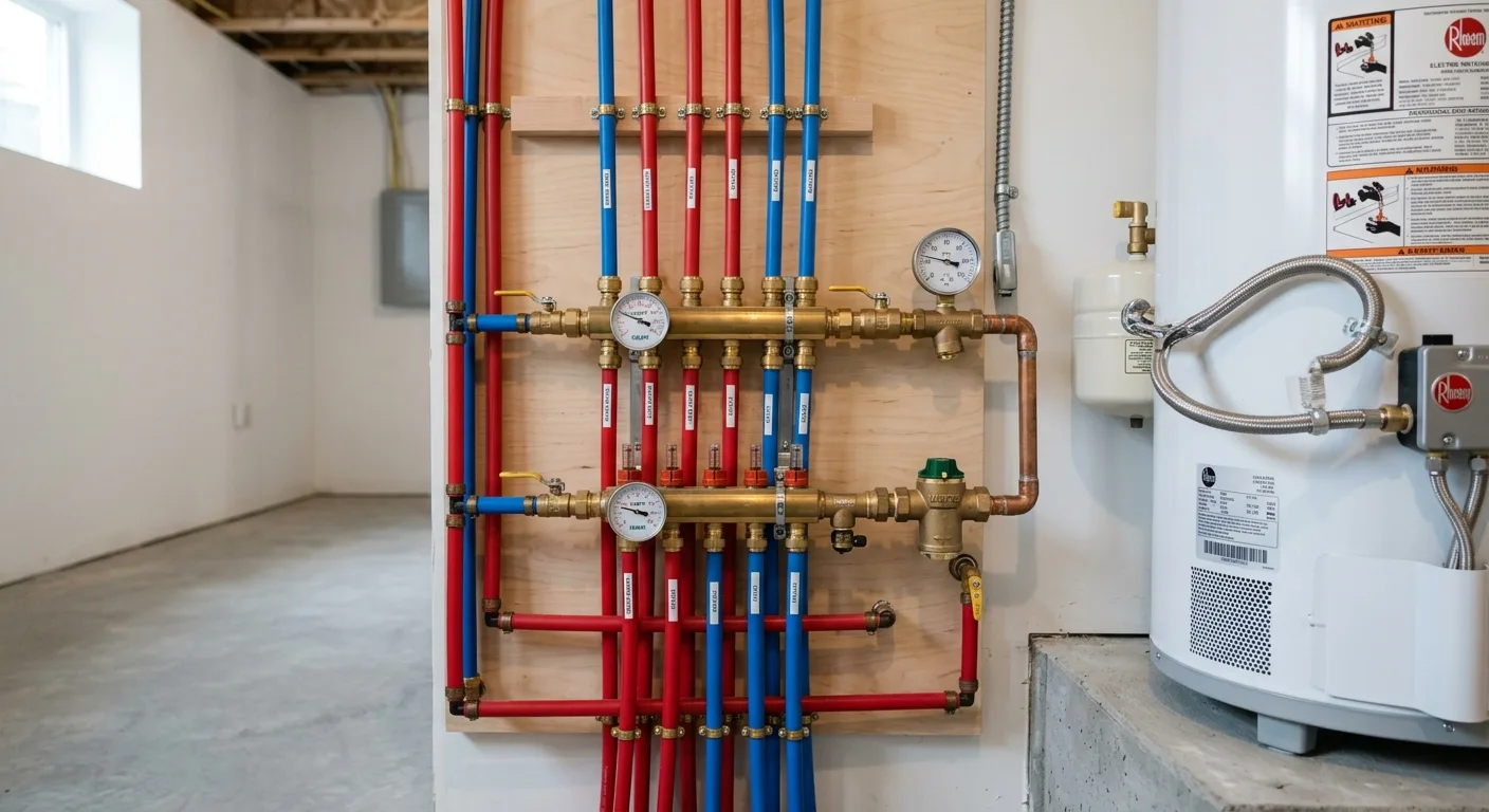 Finished plumbing detail in a Frederick, Maryland home