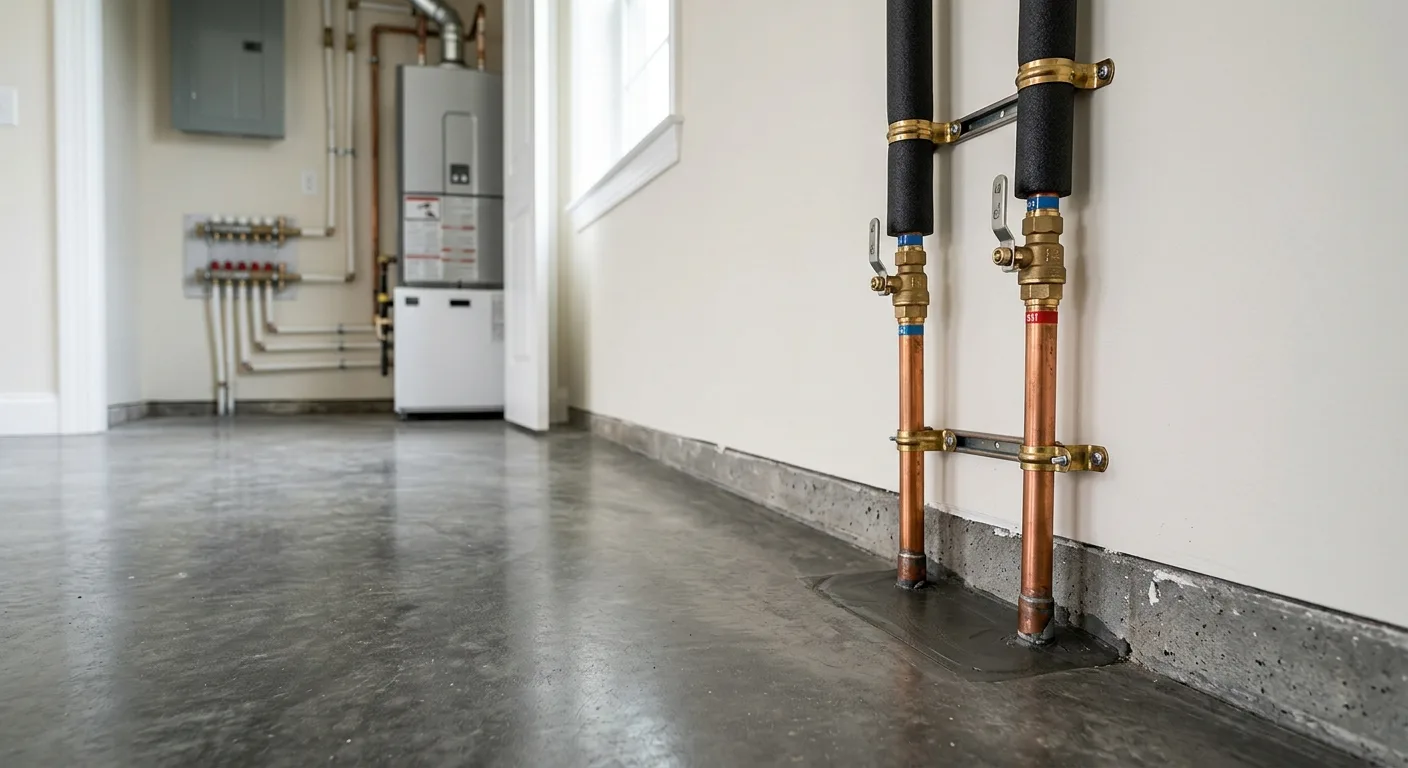 Leak detection detail in a Maryland home