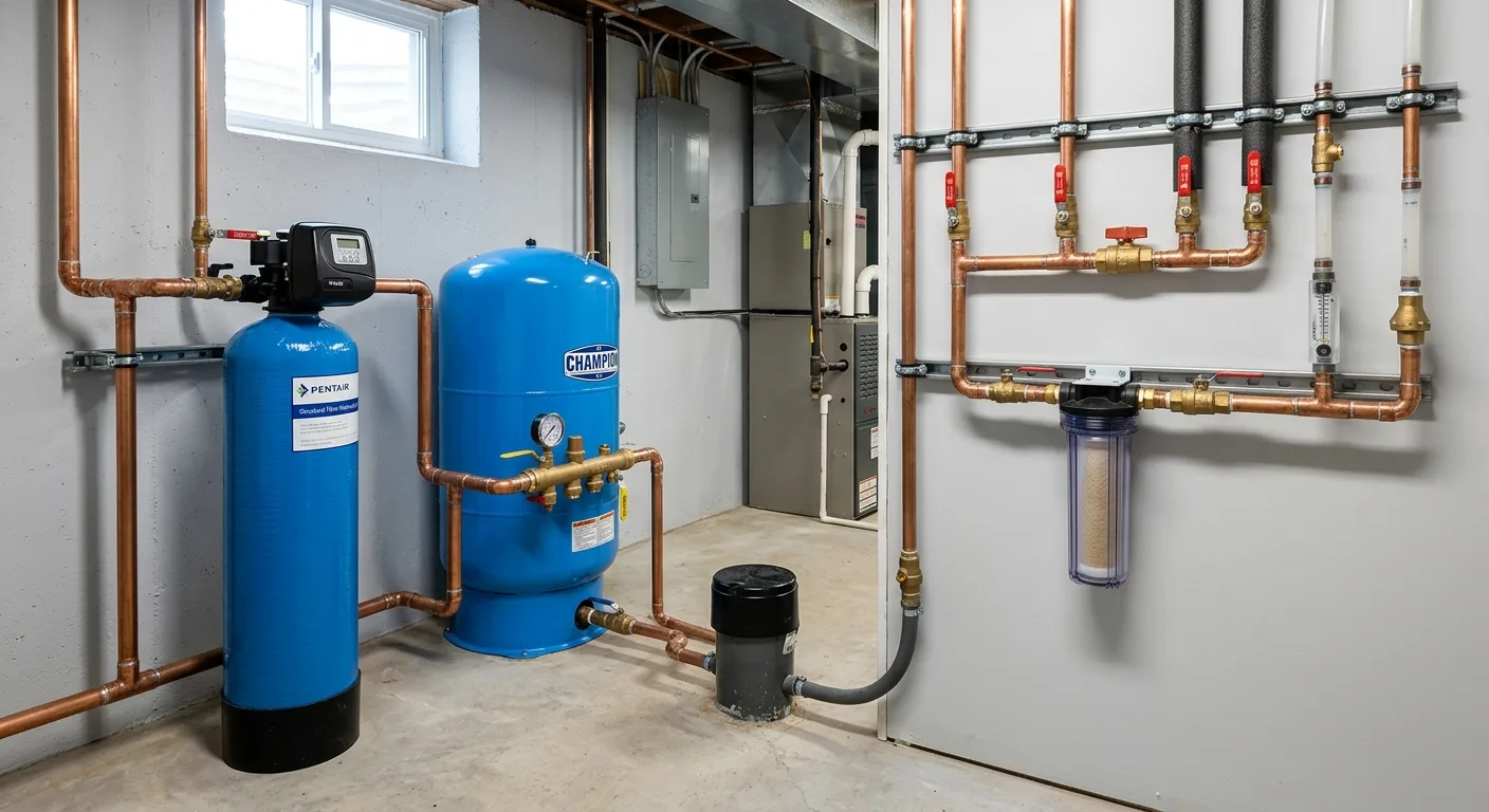 Residential plumbing work at a home in Olney, Maryland