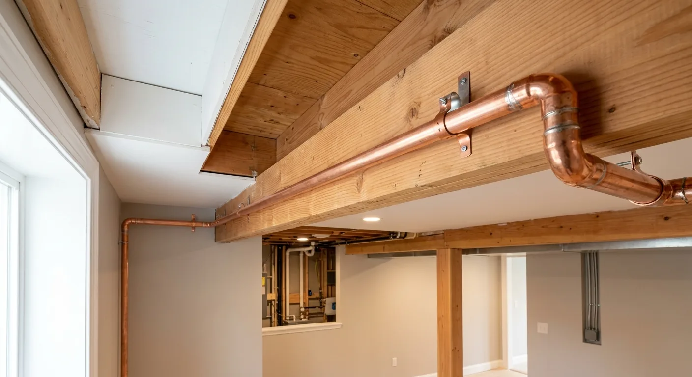 Completed pipe leak repair in a Maryland home