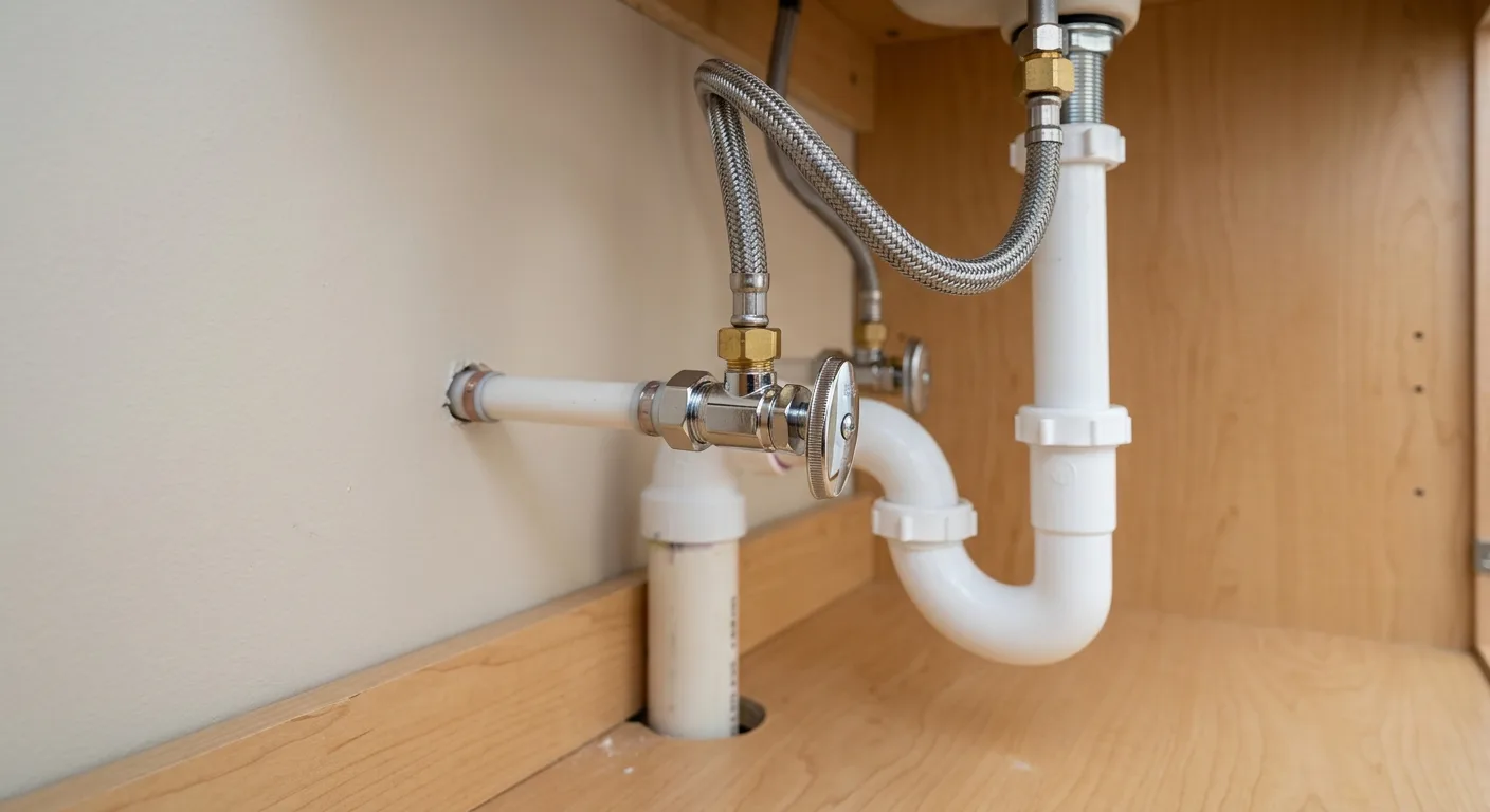 Pipe leak repair detail in a Maryland home