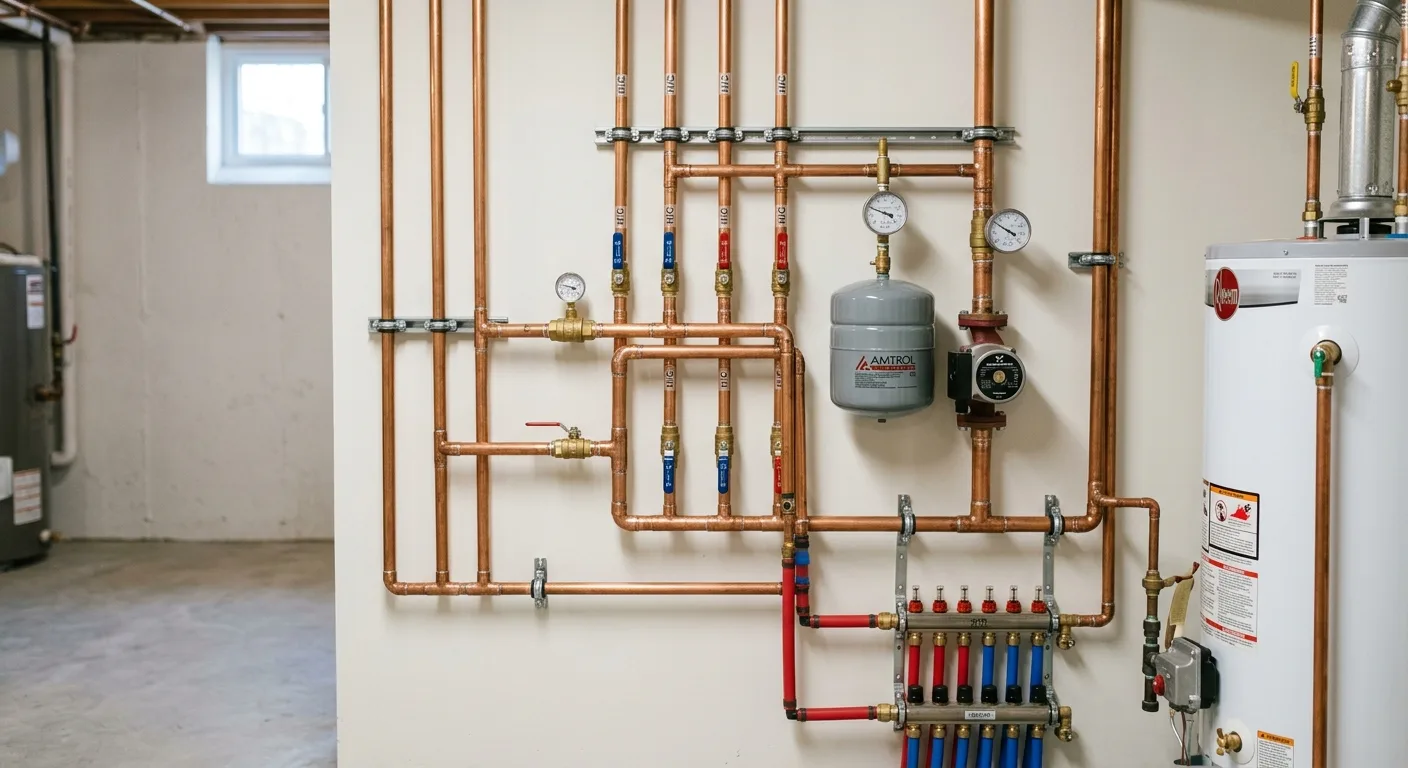 Finished plumbing detail in a Potomac, Maryland home
