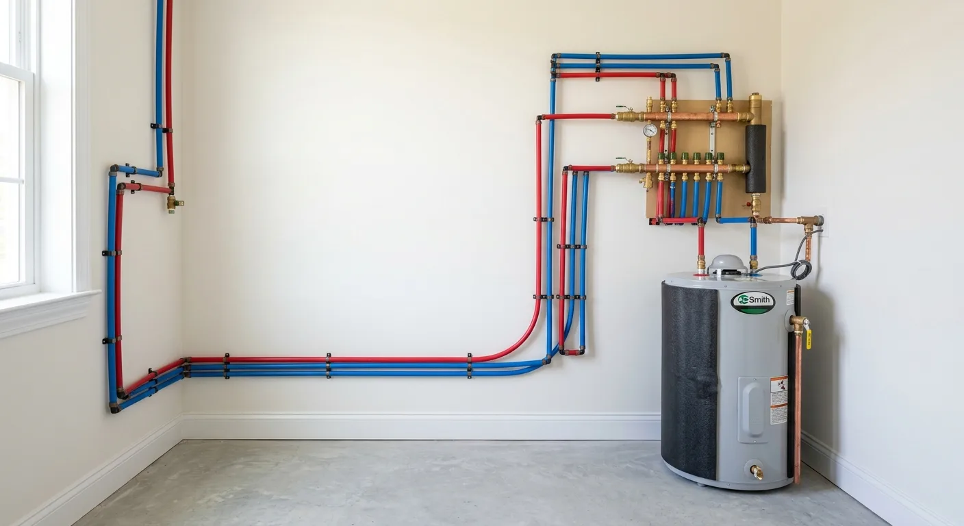 Repiping detail in a Maryland home