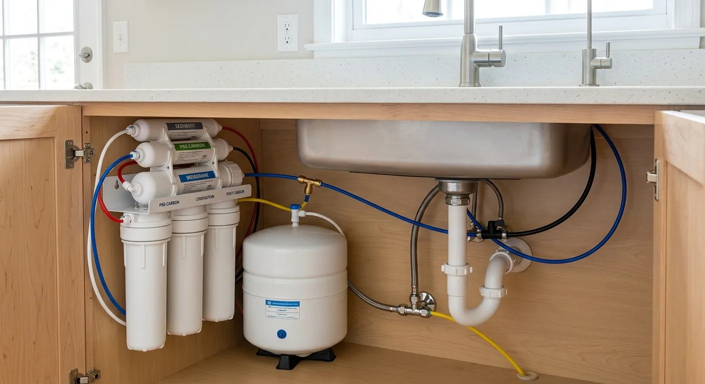 Reverse osmosis detail in a Maryland home