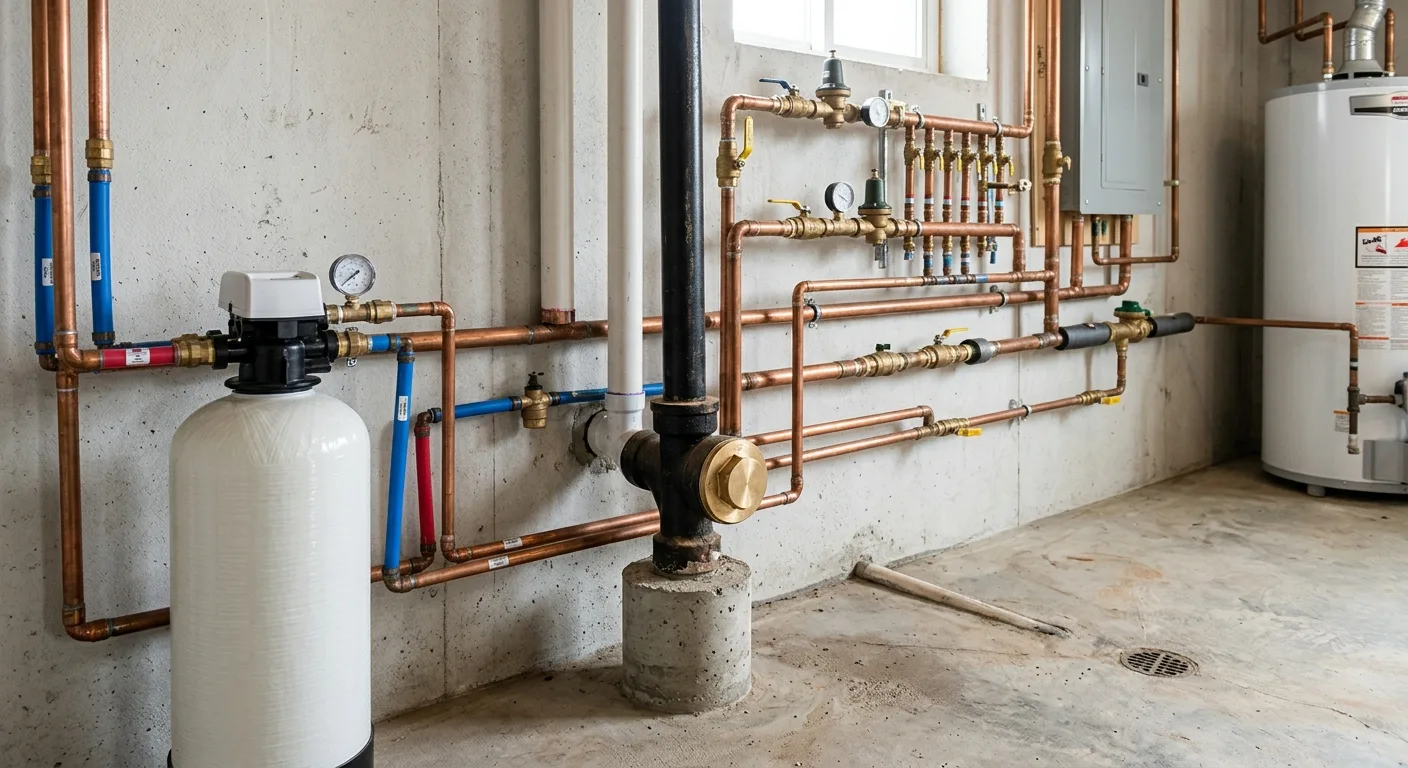 Residential plumbing work at a home in Rockville, Maryland