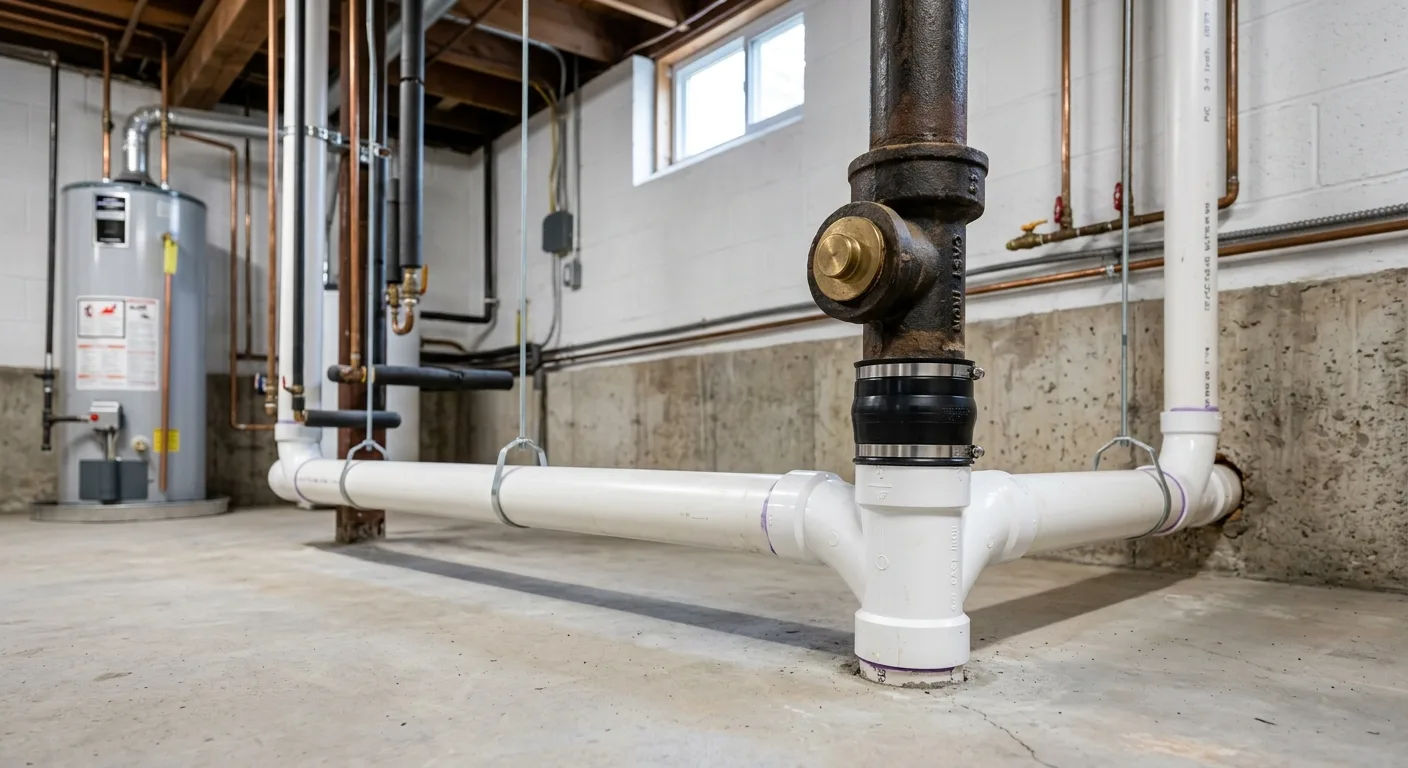 Completed sewer line cleaning in a Maryland home