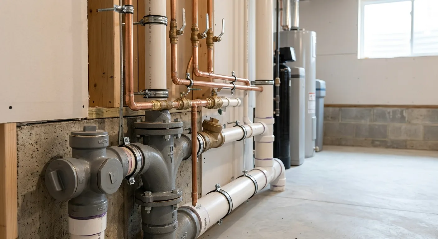 Sewer line cleaning detail in a Maryland home