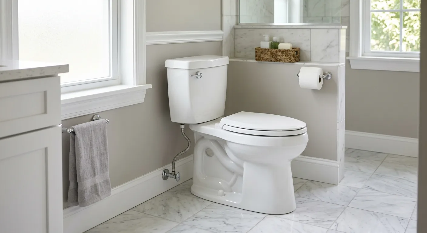 Toilet repair detail in a Maryland home