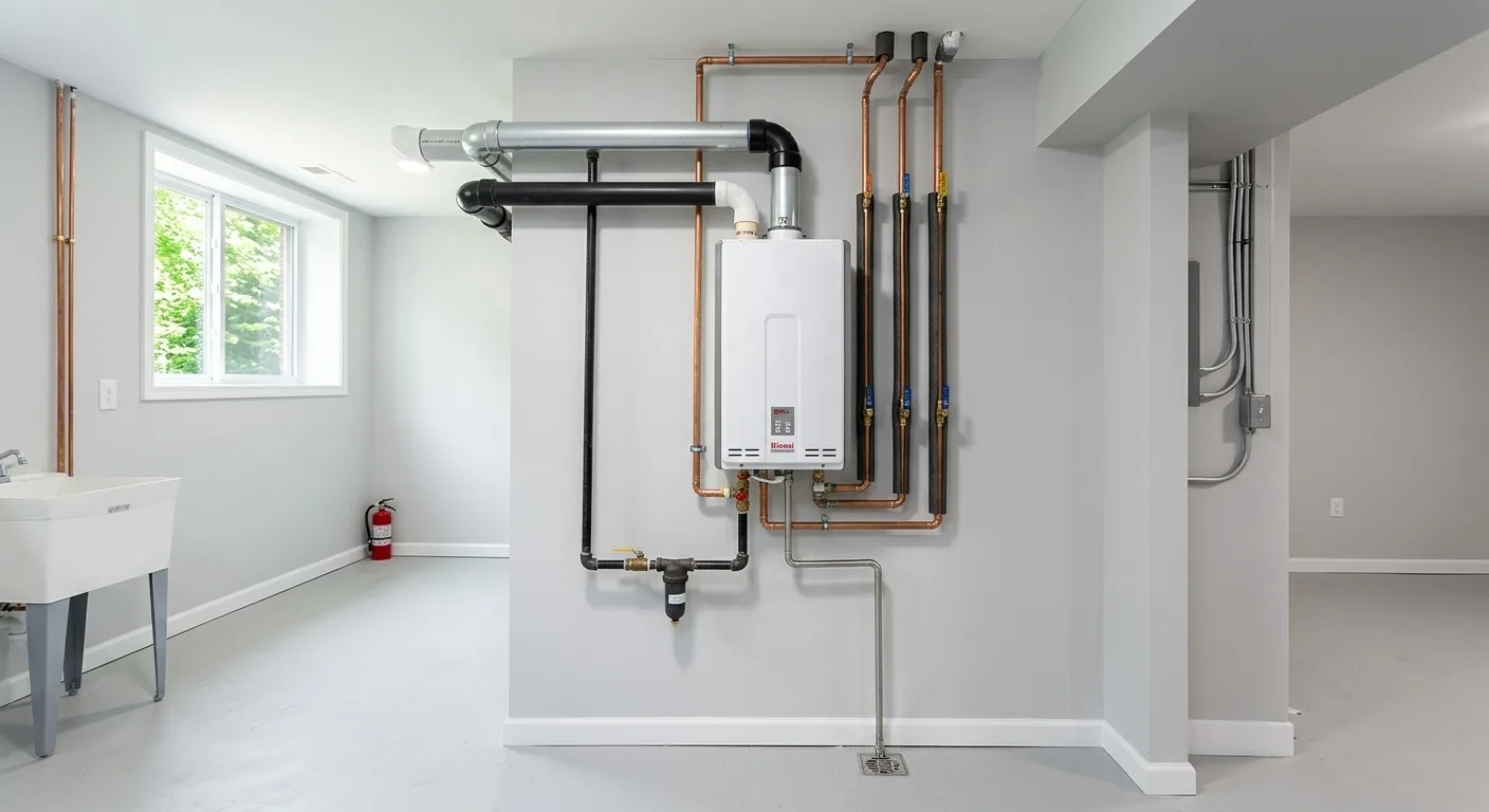 Water heater flushing detail in a Maryland home