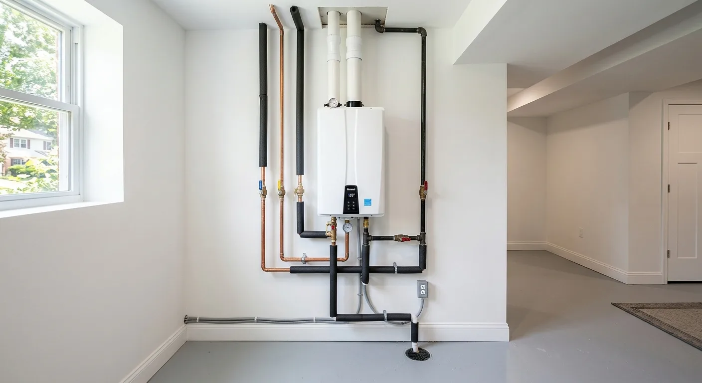 Completed water heaters in a Maryland home