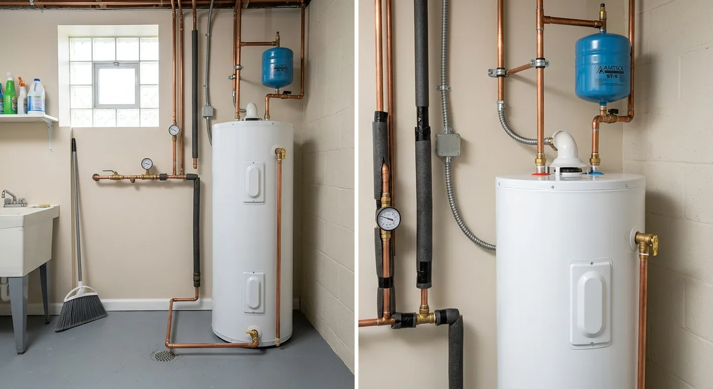 Water heaters detail in a Maryland home