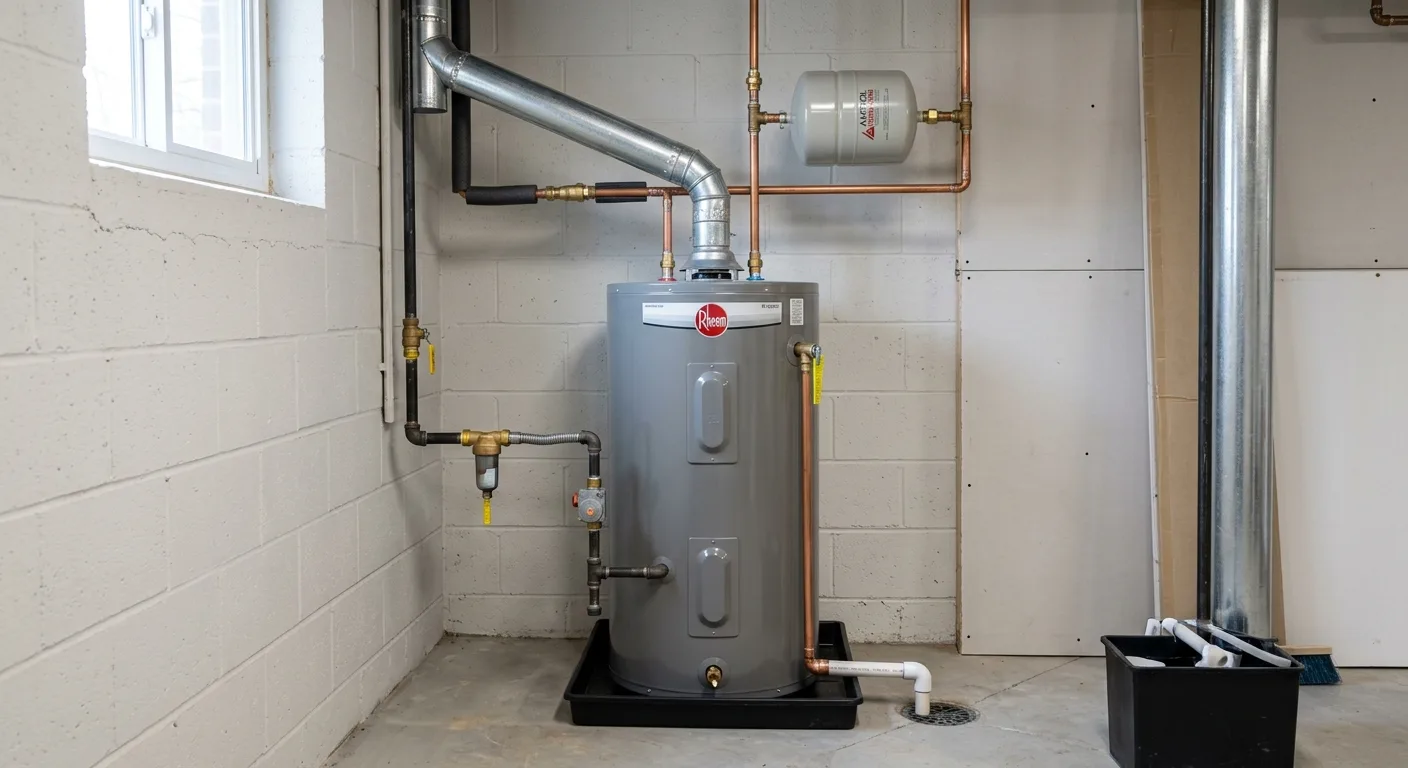 Water heater replacement detail in a Maryland home