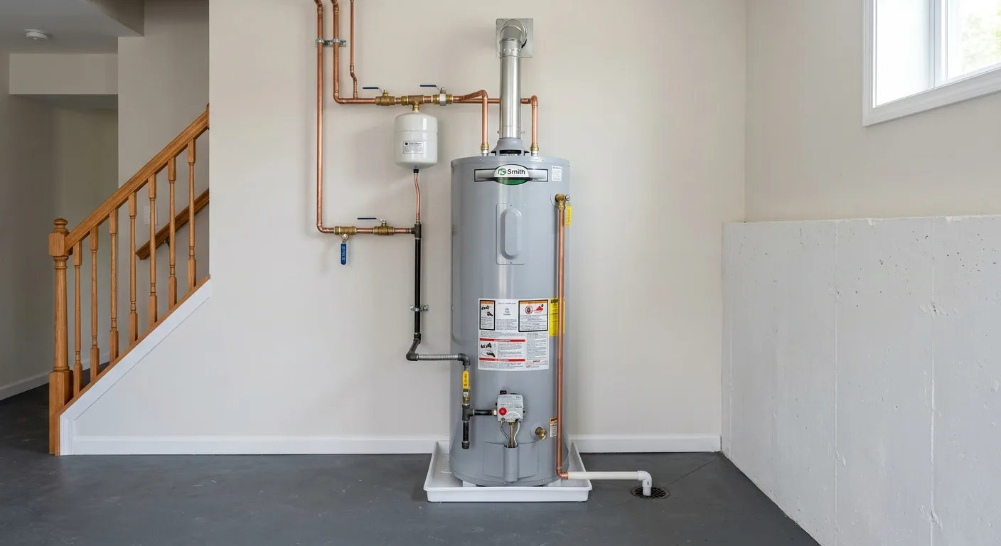 Water heater replacement detail in a Maryland home