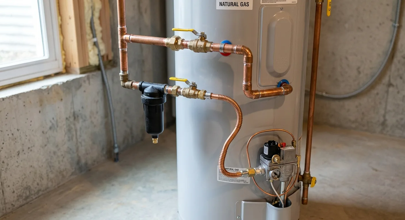Completed water heaters in a Maryland home