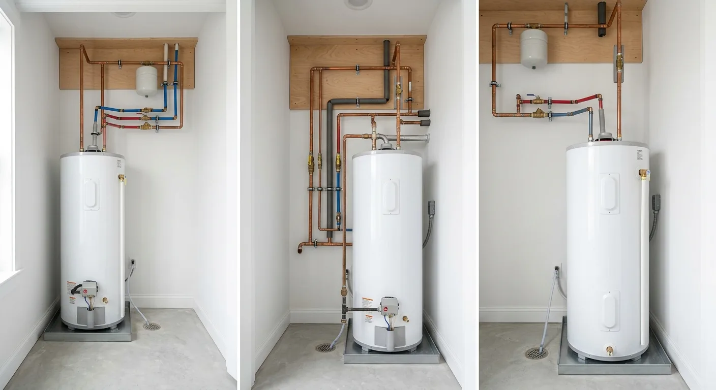Water heaters detail in a Maryland home