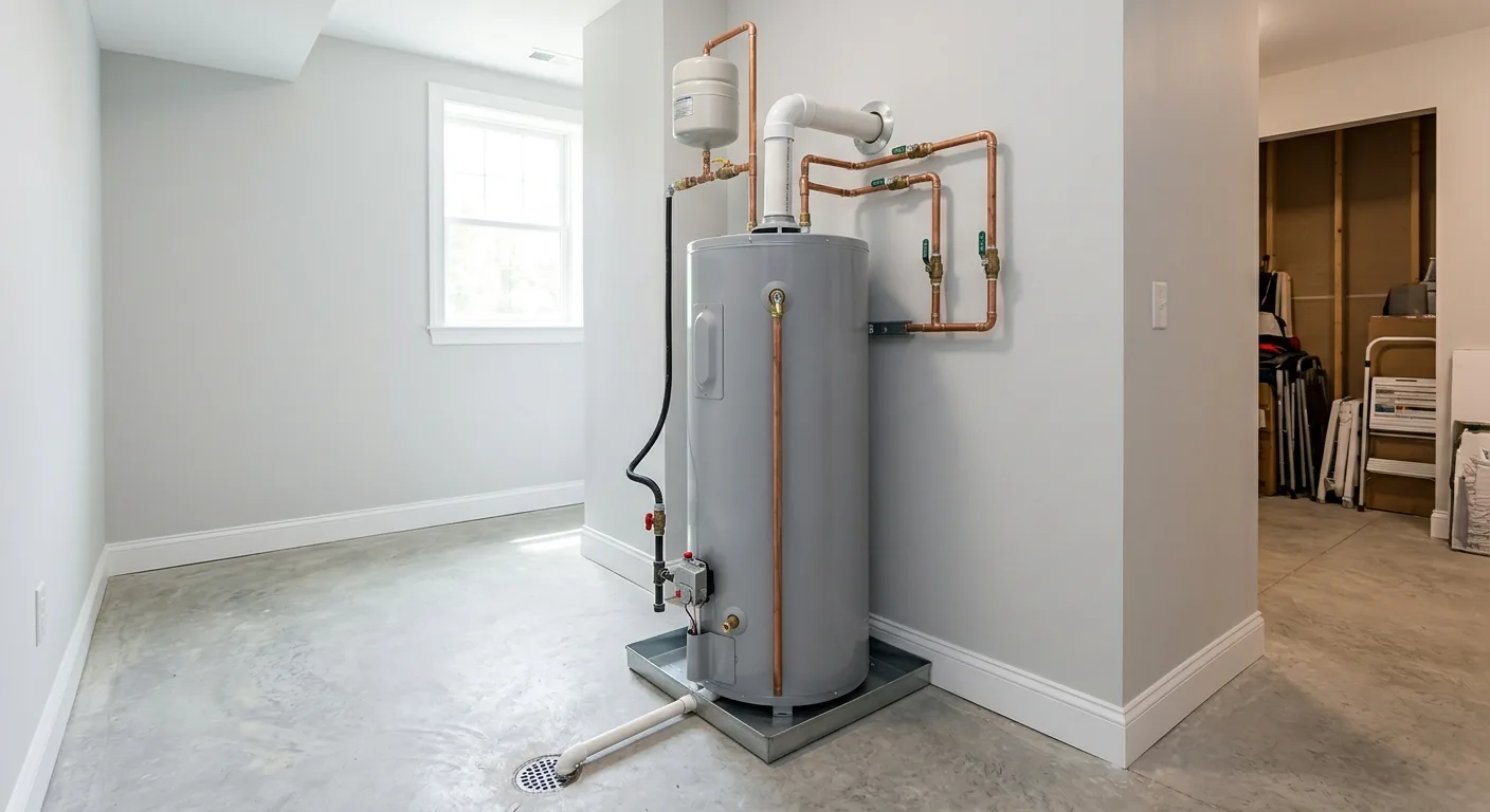 Water heaters detail in a Maryland home