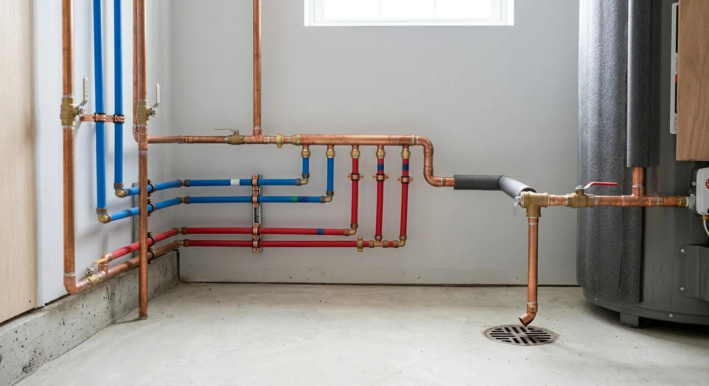 Completed water line repair in a Maryland home