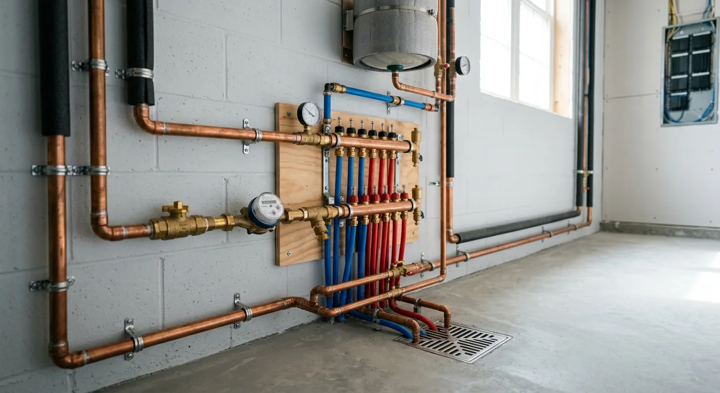 Water line repair detail in a Maryland home