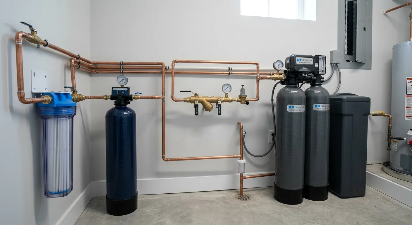 Water treatment detail in a Maryland home