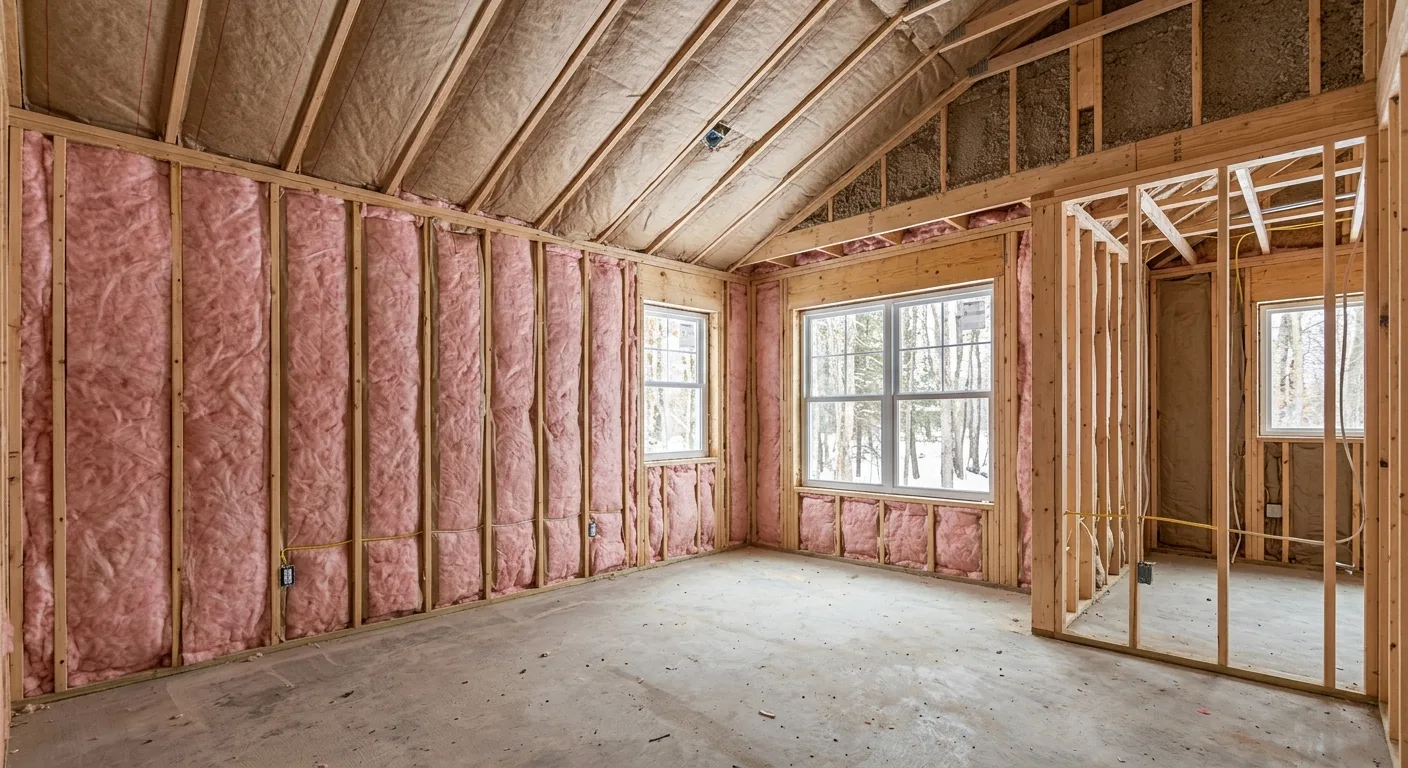 framing and insulation work on a garage conversion in the North Metro Twin Cities