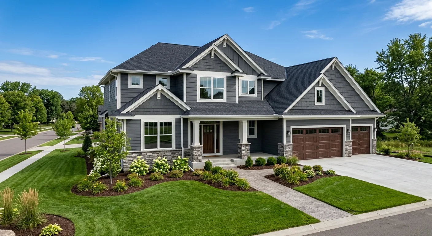 new home construction work, project example in Mounds View, MN