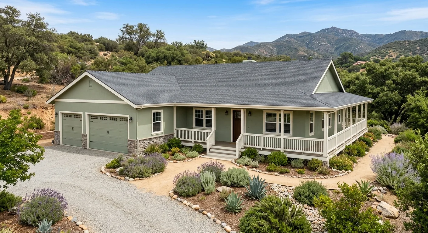 exterior painting work, project example in Aguanga, CA