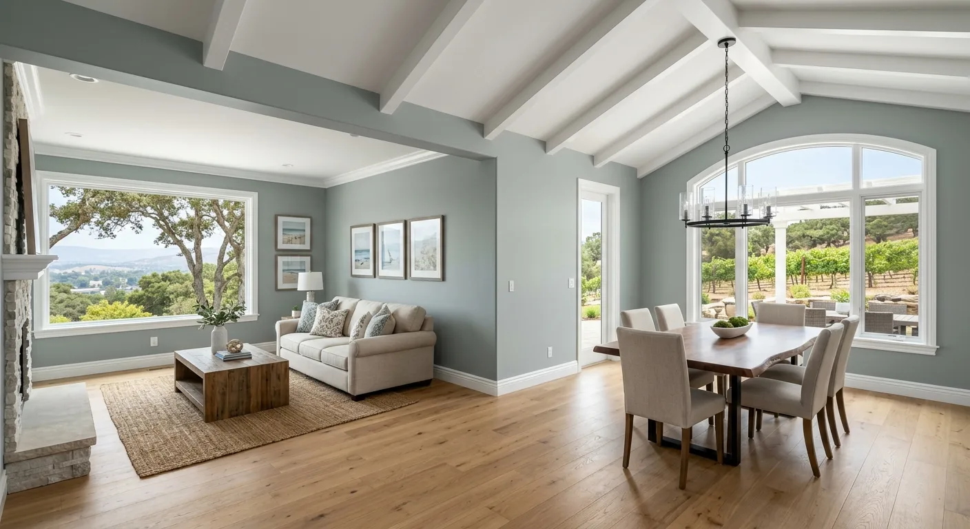 interior painting work, project example in Bonsall, CA