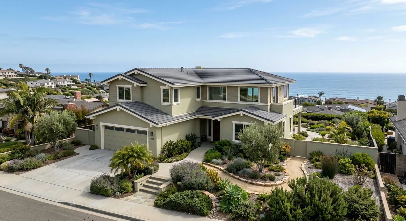 exterior painting work, project example in Carlsbad, CA