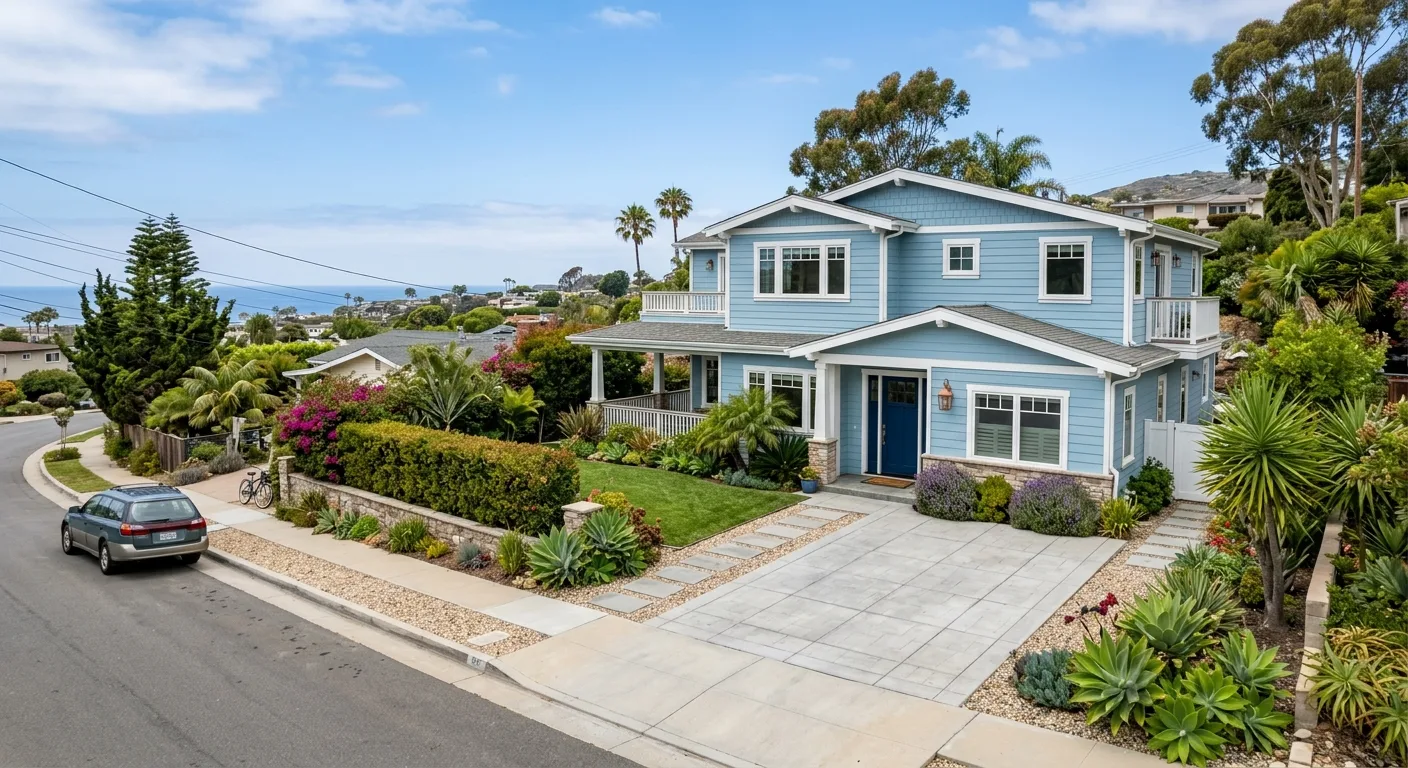exterior painting work, project example in Encinitas, CA
