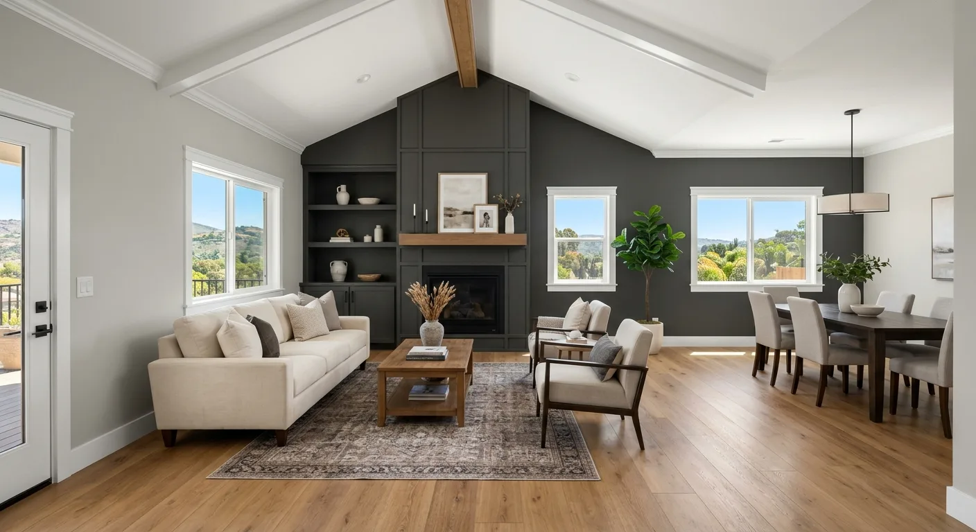 interior painting work, project example in Escondido, CA
